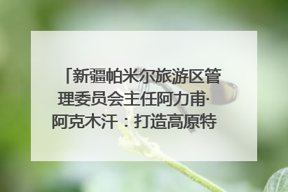 新疆帕米尔旅游区管理委员会主任阿力甫·阿克木汗：打造高原特色文旅品牌 推动县域旅游高质量发展｜第七届全国县域旅游研究成果发布系列活动