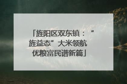 旌阳区双东镇：“旌益态”大米领航 优粮富民谱新篇