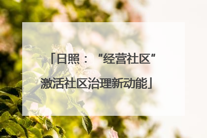 日照：“经营社区”激活社区治理新动能