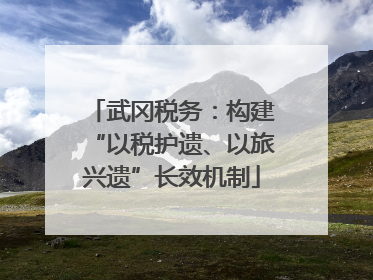 武冈税务：构建“以税护遗、以旅兴遗”长效机制
