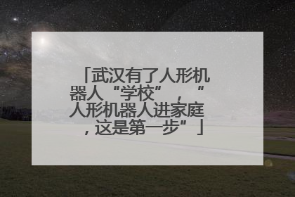 武汉有了人形机器人“学校”，“人形机器人进家庭，这是第一步”