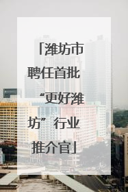潍坊市聘任首批“更好潍坊”行业推介官
