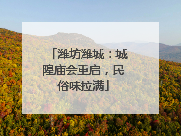 潍坊潍城：城隍庙会重启，民俗味拉满
