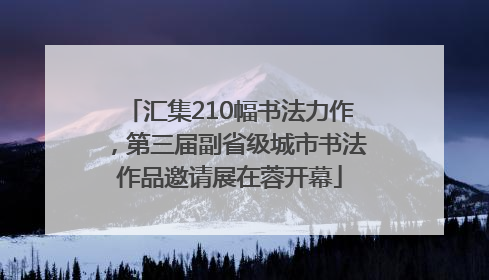 汇集210幅书法力作，第三届副省级城市书法作品邀请展在蓉开幕