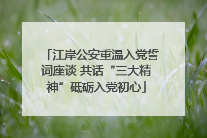 江岸公安重温入党誓词座谈 共话“三大精神”砥砺入党初心