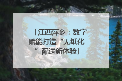江西萍乡：数字赋能打造“无纸化”配送新体验