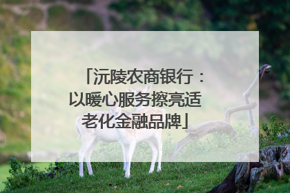 沅陵农商银行：以暖心服务擦亮适老化金融品牌