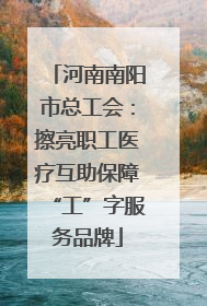 河南南阳市总工会：擦亮职工医疗互助保障“工”字服务品牌