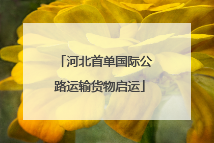 河北首单国际公路运输货物启运