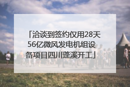 洽谈到签约仅用28天 56亿微风发电机组设备项目四川蓬溪开工