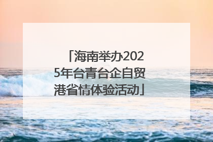 海南举办2025年台青台企自贸港省情体验活动