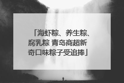海虾粽、养生粽、腐乳粽 青岛商超新奇口味粽子受追捧