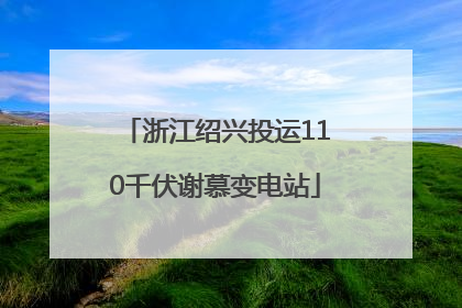 浙江绍兴投运110千伏谢慕变电站