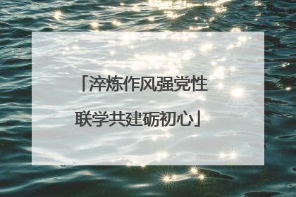 淬炼作风强党性 联学共建砺初心