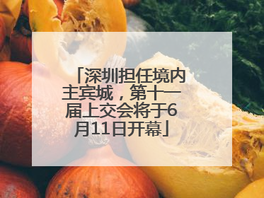 深圳担任境内主宾城，第十一届上交会将于6月11日开幕