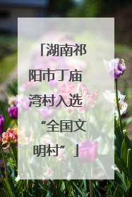 湖南祁阳市丁庙湾村入选“全国文明村”