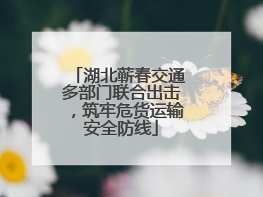 湖北蕲春交通多部门联合出击，筑牢危货运输安全防线