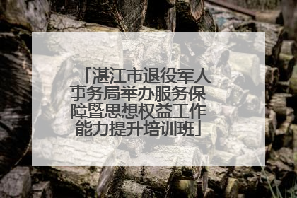 湛江市退役军人事务局举办服务保障暨思想权益工作能力提升培训班