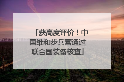 获高度评价！中国维和步兵营通过联合国装备核查