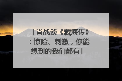 肖战谈《藏海传》：惊险、刺激，你能想到的我们都有