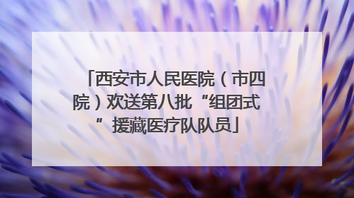 西安市人民医院（市四院）欢送第八批“组团式”援藏医疗队队员