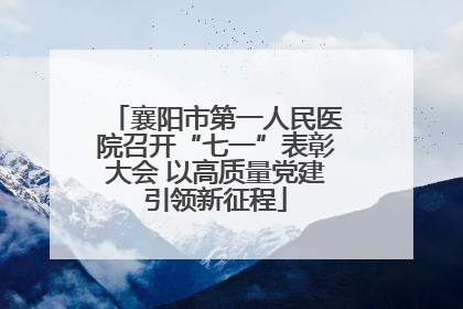 襄阳市第一人民医院召开“七一”表彰大会 以高质量党建引领新征程