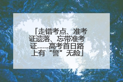 走错考点、准考证遗落、忘带准考证……高考首日路上有“警”无险