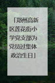 郑州高新区莲花街小学党支部为党员过集体政治生日