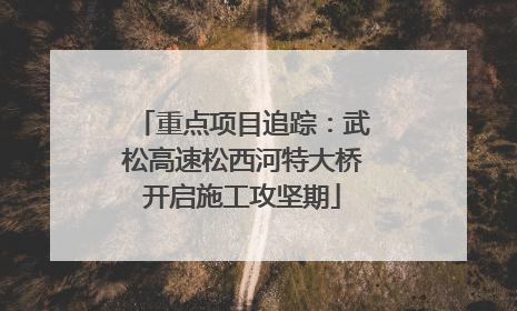重点项目追踪：武松高速松西河特大桥开启施工攻坚期