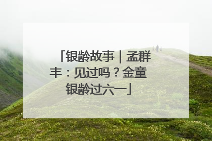 银龄故事｜孟群丰：见过吗？金童银龄过六一