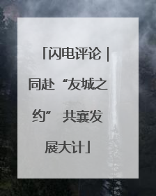闪电评论｜同赴“友城之约” 共襄发展大计