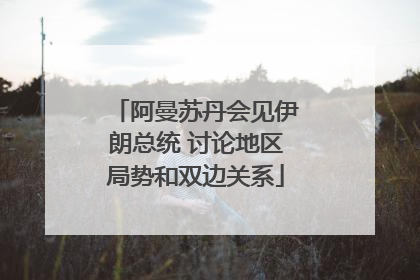 阿曼苏丹会见伊朗总统 讨论地区局势和双边关系