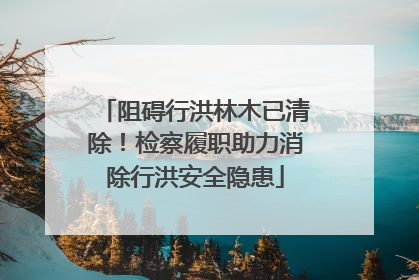 阻碍行洪林木已清除！检察履职助力消除行洪安全隐患