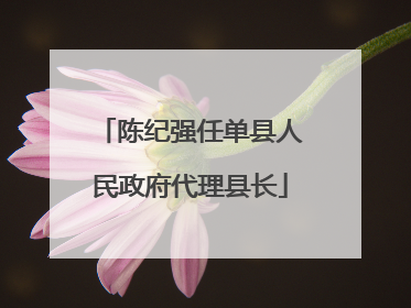 陈纪强任单县人民政府代理县长