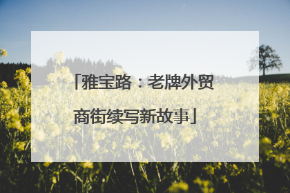 雅宝路：老牌外贸商街续写新故事
