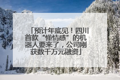 预计年底见！四川首款“懂情感”的机器人要来了，公司刚获数千万元融资