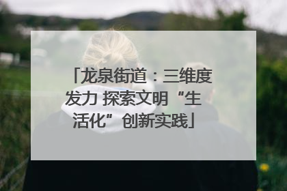 龙泉街道：三维度发力 探索文明“生活化”创新实践