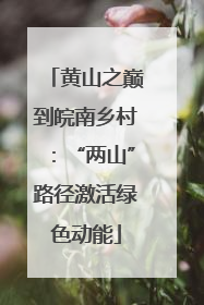 黄山之巅到皖南乡村：“两山”路径激活绿色动能
