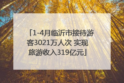 1-4月临沂市接待游客3021万人次 实现旅游收入319亿元