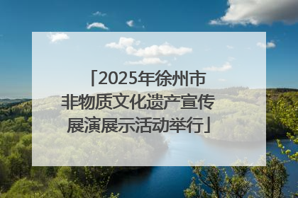 2025年徐州市非物质文化遗产宣传展演展示活动举行