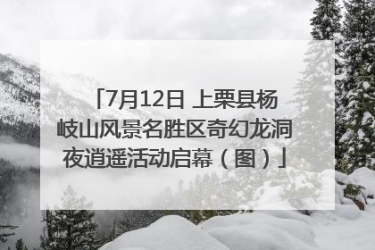 7月12日 上栗县杨岐山风景名胜区奇幻龙洞夜逍遥活动启幕（图）