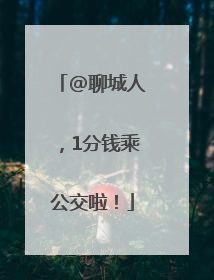 @聊城人，1分钱乘公交啦！
