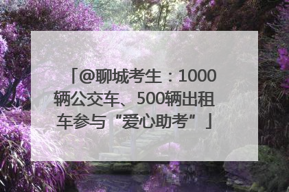 @聊城考生：1000辆公交车、500辆出租车参与“爱心助考”