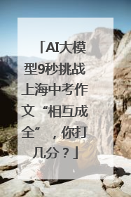 AI大模型9秒挑战上海中考作文“相互成全”，你打几分？