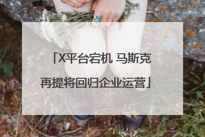 X平台宕机 马斯克再提将回归企业运营